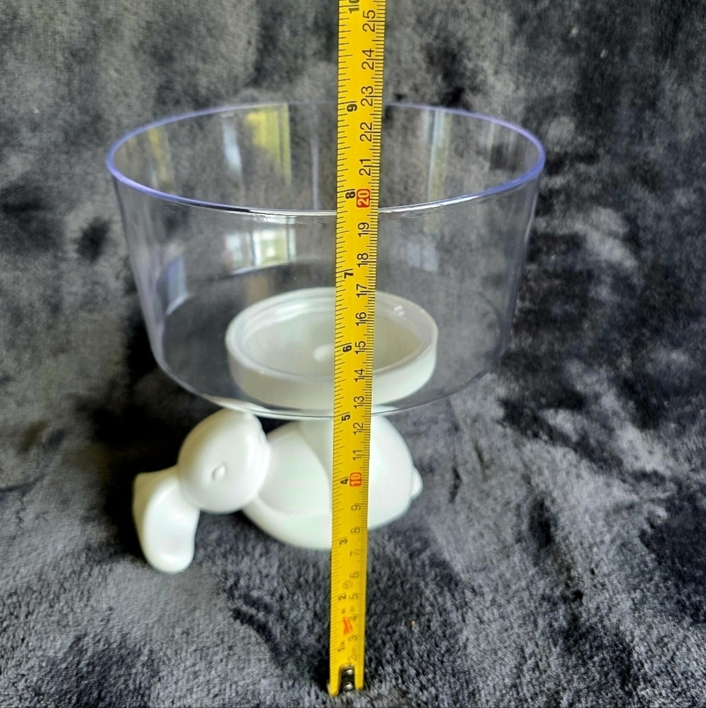 New Easter plastic White Bunny Truffle Bowl / vase for flower/ egg filling - Picture 3 of 5
